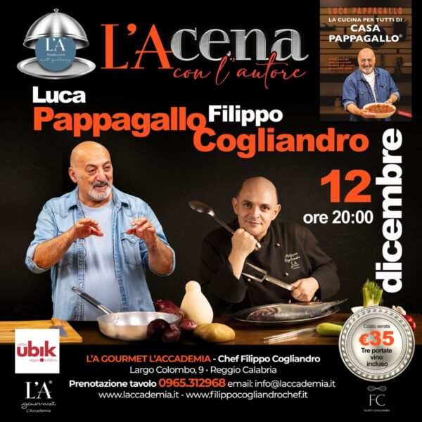 Reggio Calabria: all'A Gourmet Luca Pappagallo presenta il suo