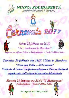 volantino carnevale generale 2017