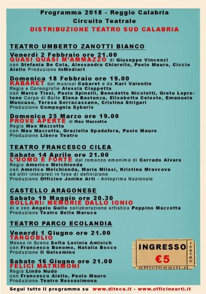 programma Reggio Calabria - Circuito Teatrale