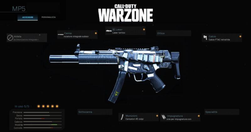 Warzone Miglior Setup MP5 Multiplayer Cod