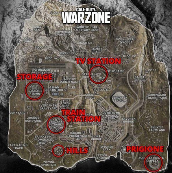 Mappa dove scendere Warzone CoD