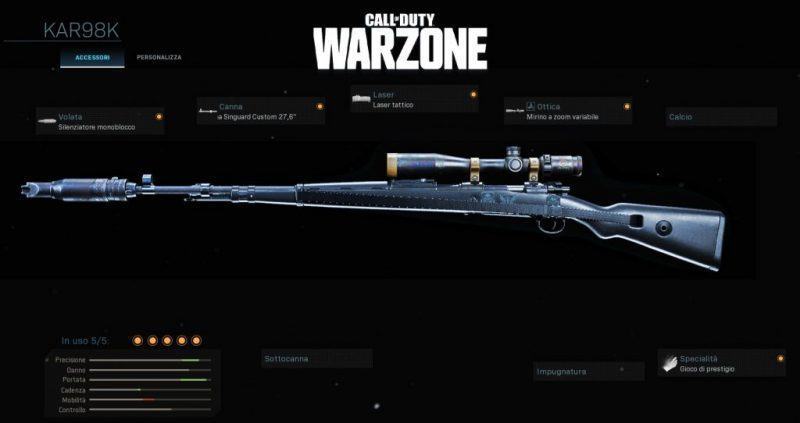 Warzone Miglior Setup Kar98k Battle Royale Cod