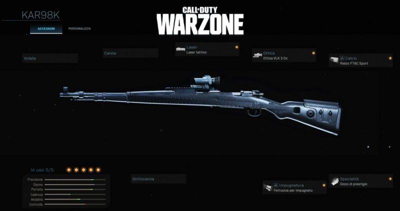 Warzone Miglior classe Kar98k Multiplayer Cod