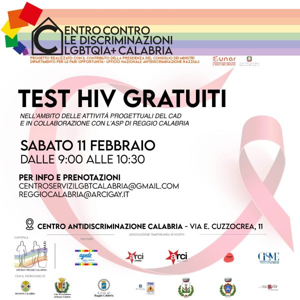 Locandina Test Hiv Febbraio 2023