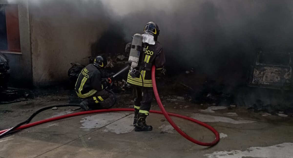 Incendio Garage Siderno