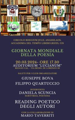 20 03 2024 Giornata Mondiale Della Poesia