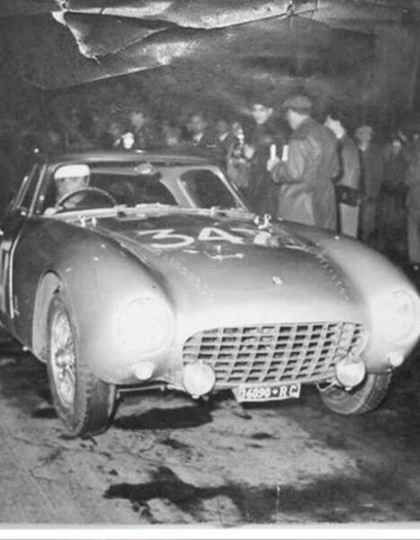 Antonio Canova Con Ferrari 250 MM Al Giro Di Sicilia Del 57