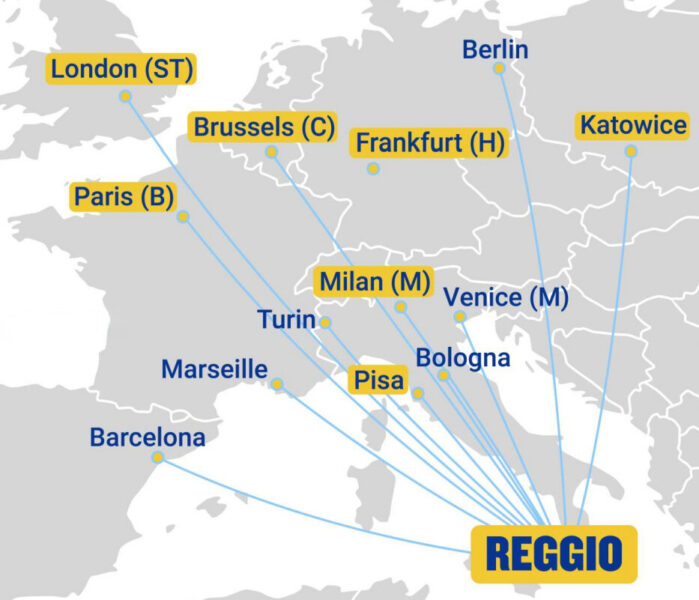 Rotte Ryanair Tito Minniti Aeroporto Reggio Calabria