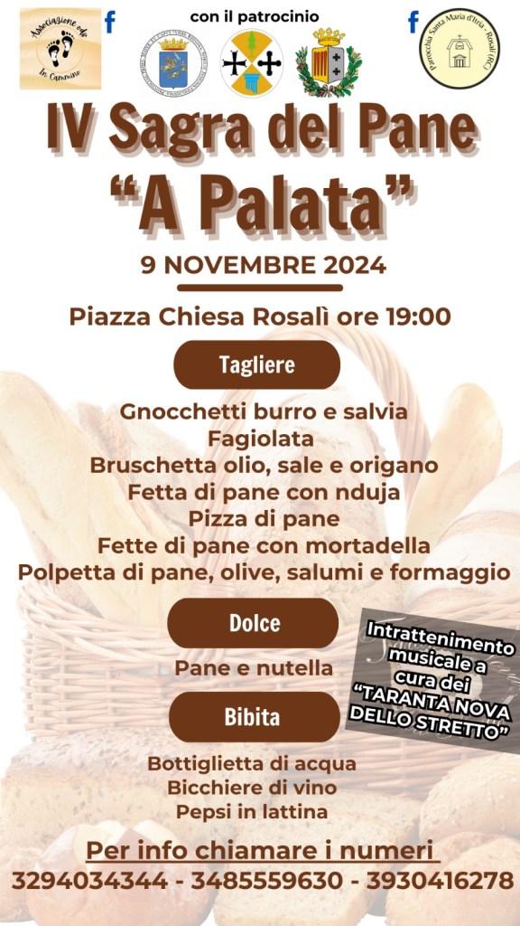 locandina sagra pane rosali