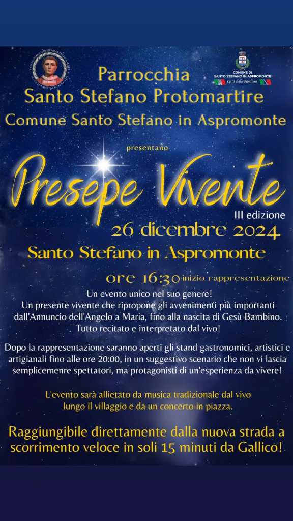 locandina presepe vivente santo stefano