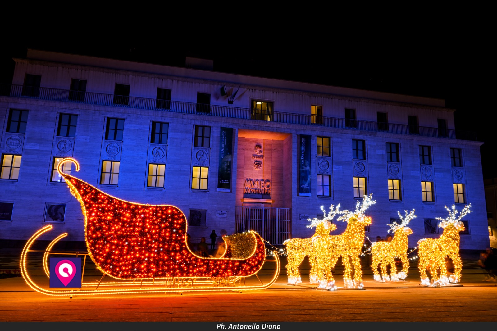 luminarie natale piazza de nava reggio calabria