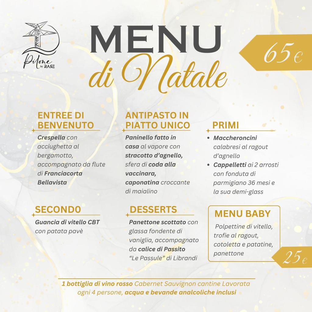 menu natale pilone rare