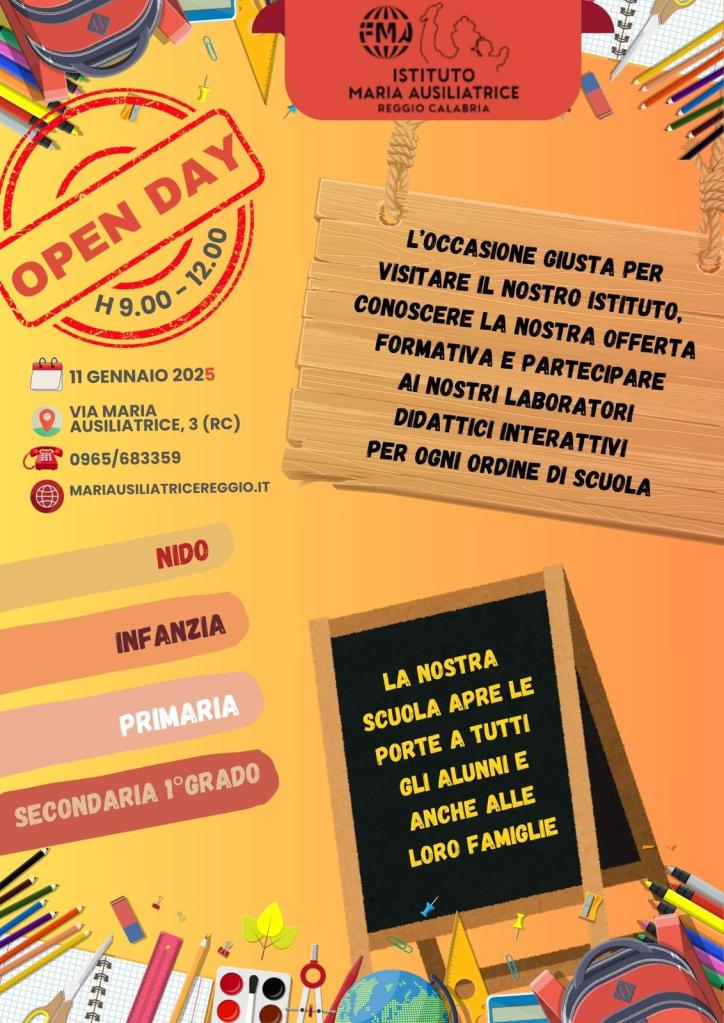 open day istituto maria ausiliatrice rc