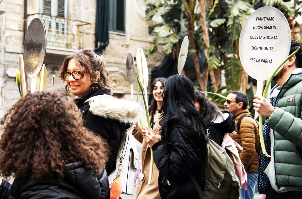 Piantiamo parole manifestazione del marzo Femminile Plurale